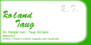 roland taug business card